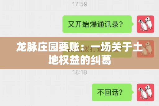 龙脉庄园要账：一场关于土地权益的纠葛