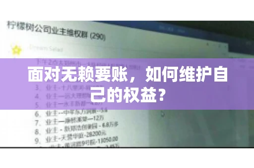 面对无赖要账,如何维护自己的权益? 面对无赖要账,如何维护自己的权益?