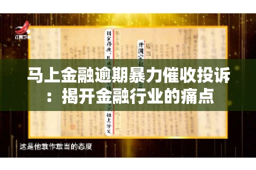 马上金融逾期暴力催收投诉：揭开金融行业的痛点